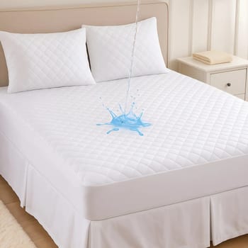 Protetor De Colchão Cama King Size Capa Impermeável Premium Cor Branco