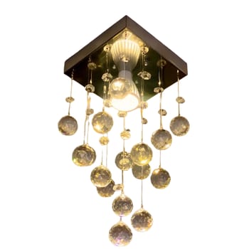 Lustre Cristal Acrílico Quarto Apartamento Vai Montado