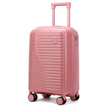Mala de Bordo Dermond PRO | Super Resistente, Cadeado Embutido e Rodas Silenciosas Removíveis (Rosa Vintage)