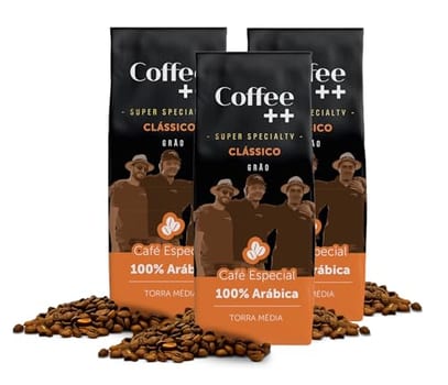 Coffee Mais │Café Super Especial em Grãos │ Clássico │100% Arábica │Torra Média │Pack 3 unidades de 250g