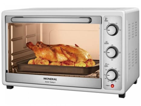 Forno Elétrico de Bancada Mondial Multifuncional 52L Branco Grand Family II FR-52-W