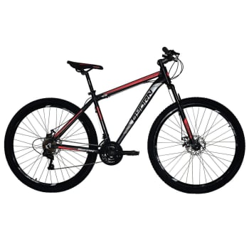Bicicleta Byorn Aro 29 Alumínio Freio A Disco Câmbio Shimano 21 Marchas - Preto e Vermelho