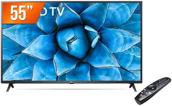 Smart TV LED 55" 4K LG 55UN7310PSC 3 HDMI 2 USB Bluetooth Wi-Fi