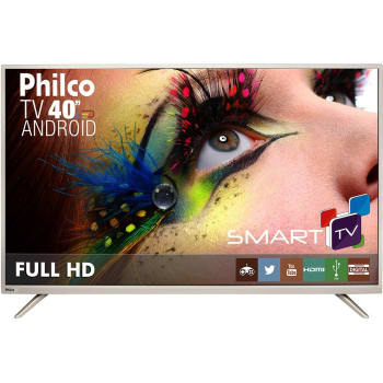Smart TV LED 40" Philco PH40F10DSGWAC Full HD com Conversor Digital 2 HDMI 2 USB Wi-Fi (Cód. 131916668)