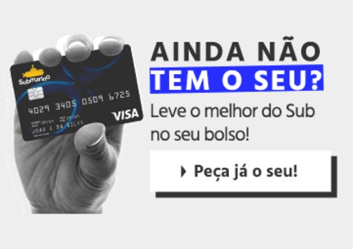Cartão de Crédito Submarino - Primeira Anuidade Grátis + R$100 de créditos no AME!