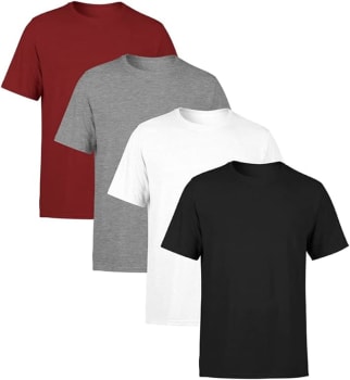 Kit 4 Camisetas Masculina SSB Brand Lisa Algodão 30.1 Premium