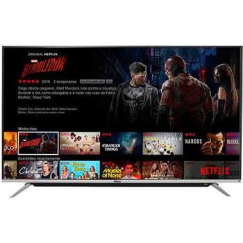 Smart TV LED Android 65" Philco PH65G60DSGWAG Ultra HD 4K  com Conversor Digital 3 HDMI 2 USB com Google 60hz - Preta