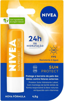 NIVEA Protetor Solar Hidratante Labial Sun Protect FPS 30 4,8 G