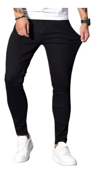 Calça Jeans Masculina Preta Basica Direto Fabrica Slim