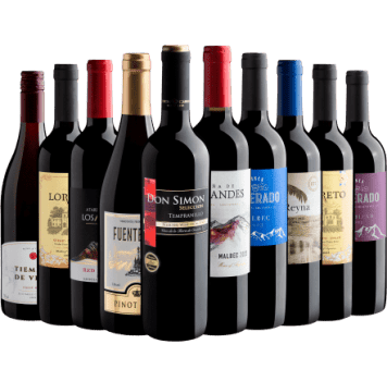 Kit 10 Vinhos por R$27,90 cada garrafa + Frete Grátis