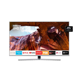 Smart TV LED 55" Samsung UN55RU7450GXZD Ultra HD/4k HDMI, USB e Wi-fi Prata com Conversor Digital Integrado