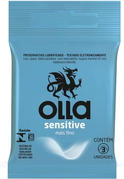 Preservativo Camisinha Olla Sensitive - 3 Unidades