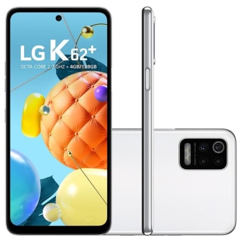 Smartphone LG K62 PLUS 128GB Tela de 6,59" Branco 4G Octa-Core 4GB RAM Câm. Quádrupla Selfie 28MP