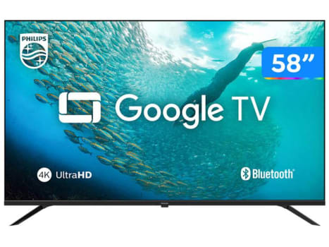 Smart TV 58" 4K UHD D-LED Philips Série 7019 58PUG7019/78 Wi-Fi Bluetooth Google Assistente 3 HDMI 2 USB - Smart TV - Magazine {{route.pmdStoreName}}Logo LuLogo Magalu