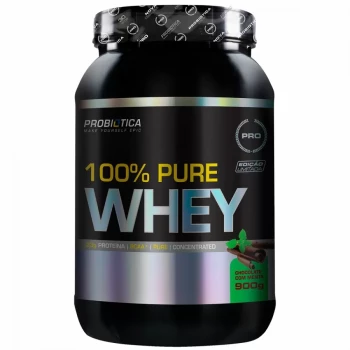 Whey Protein Probiótica 100% Pure Whey - Chocolate com Menta - 900g