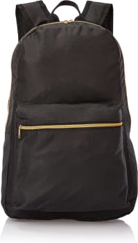 Mochila LS MO3129 com bolso frontal, ziperes dourados