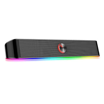 Soundbar Gamer Redragon Adiemus 6W RMS RGB USB 150Hz/20KHz Botão Touch Preto - GS560