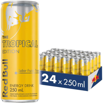 [Amazon Prime] Energético Tropical Red Bull Energy Drink Pack com 24 Latas de 250ml
