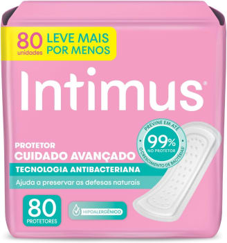 Protetor Diário Intimus Antibacteriana - 80 unidades