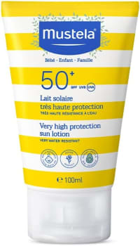 Mustela Solares Protetor Solar Infantil Loção Rosto e Corpo FPS 50+ 100 ml