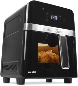 Fritadeira Mallory Turbocook 6 Litros - Estrutura Interna em Metal - Visor em Vidro - Luz Interna - Painel Touch - 220V