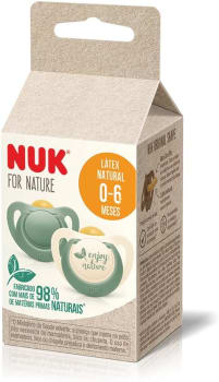 NUK Kit 2 Chupetas For Nature Látex S1 - Boy