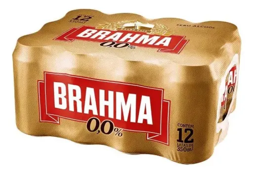 4 Packs Cerveja Brahma Chopp Zero 350ml - 12 Unidades (Total 48 Unidades)