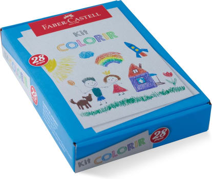 Kit Colorir Faber-Castell Com Produtos Para Colorir E Desenhar
