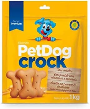 Biscoito Pet Dog Crock Tradicional para Cães - 1kg