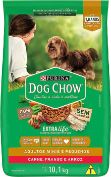 Ração Cães Adultos Pequenos DOG CHOW Carne e Frango 10,1kg