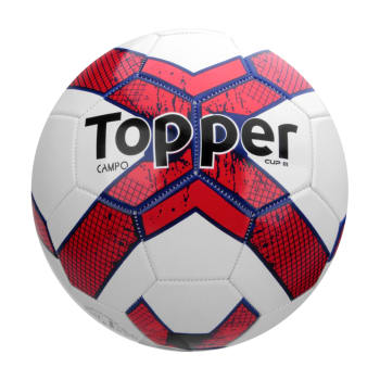 Bola Futebol Campo Topper Cup III - Branco e Vermelho