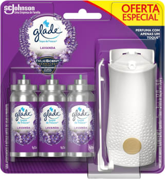 Aromatizador De Ambiente Glade Lavanda - Aparelho + 3 Refis 12ml