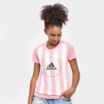 Camiseta Adidas Slim Feminina - Rosa