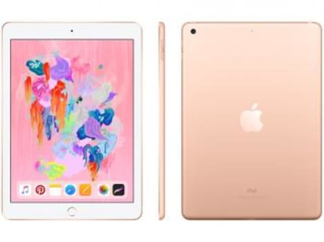 iPad 6 Apple 32GB Dourado Tela 9.7” Retina - Proc. Chip A10 Câm. 8MP + Frontal iOS 11 Touch ID - Magazine Ofertaesperta