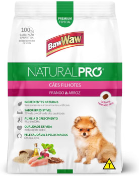 Ração Baw Waw Natural Pro para cães filhotes sabor Frango e Arroz - 2,5kg