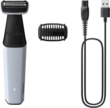 Philips Bodygroom Aparador e Raspador de Pelos para o Corpo, Uso Seco e Molhado, à Prova d’água, Bivolt – BG3007/01