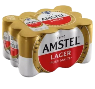 8 Packs Cerveja Amstel Lager Lata 269ml - 12 Unidades (Total 96 Latas)