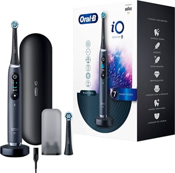 Escova de dentes elétrica Oral-B iO9 com cabo recarregável 1 Kit, Preto