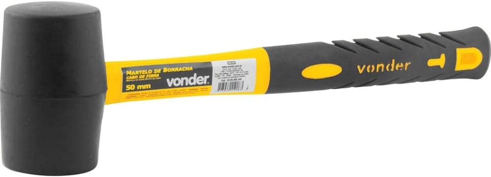 Vonder Martelo De Borracha 50 Mm Com Cabo De Fibra