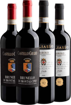 Kit 2 Miliasso Barolo + 2 Brunello di Montalcino por R$199,90 cada garrafa