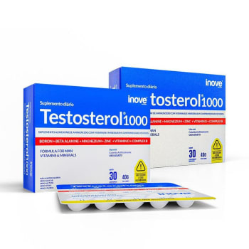 Testosterol 1000: 2 Unidades com 30 Comprimidos Cada - Inove Nutrition