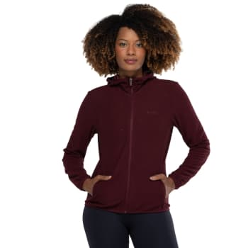 Jaqueta Feminina Nord Com Capuz Fleece - Cor Vinho