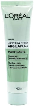 Máscara Matificante de Argila Pura L'Oréal Paris 40g