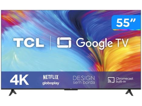 Smart TV 55” 4K LED TCL 55P635 VA Wi-Fi Bluetooth HDR Google Assistente 3 HDMI 1 USB - TV 4K Ultra HD - Magazine