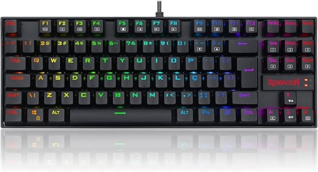 Teclado Magnético Gamer Redragon Kumara Pro RGB, Preto, Switch Azul, ABNT2 - K552-RGB-PRO (PT-BLUE)