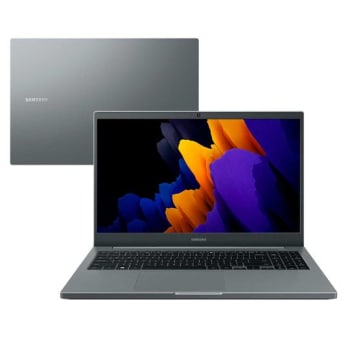 Notebook Samsung Celeron-6305 4GB SSD 256GB Intel UHD Graphics Tela 15,6" FHD W11 - NP550XDA-KP3BR