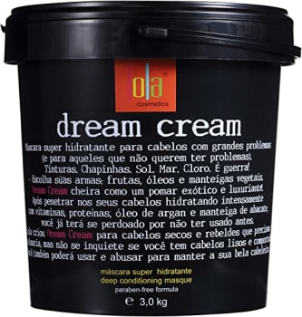 Kit Máscara de Hidratação Lola Cosmetics Dream Cream 3kg + 2 Unidades Máscara Lola Cosmetics Be(m) dita Ghee Nutrição - 100g