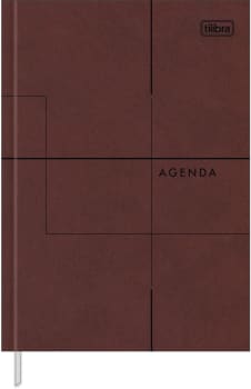 Agenda Executiva Tilibra Costurada Diária 145x205cm Prátika Permanente - Bordo