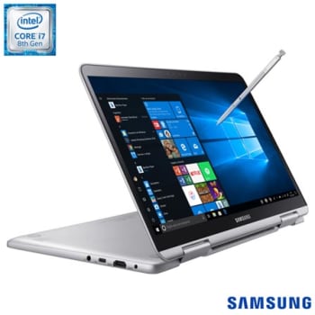 Notebook Samsung, Processador Intel® Core™ i7, 8GB, 256GB, Tela de 13,3", Prata, S51 Pen - NP930QBE-KW1BR