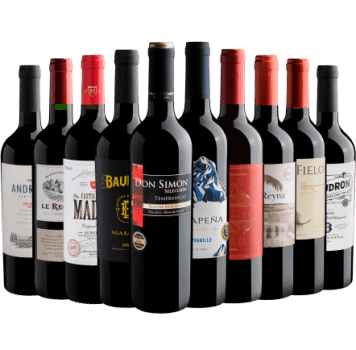 Kit 10 Vinhos por R$27,90 cada Garrafa